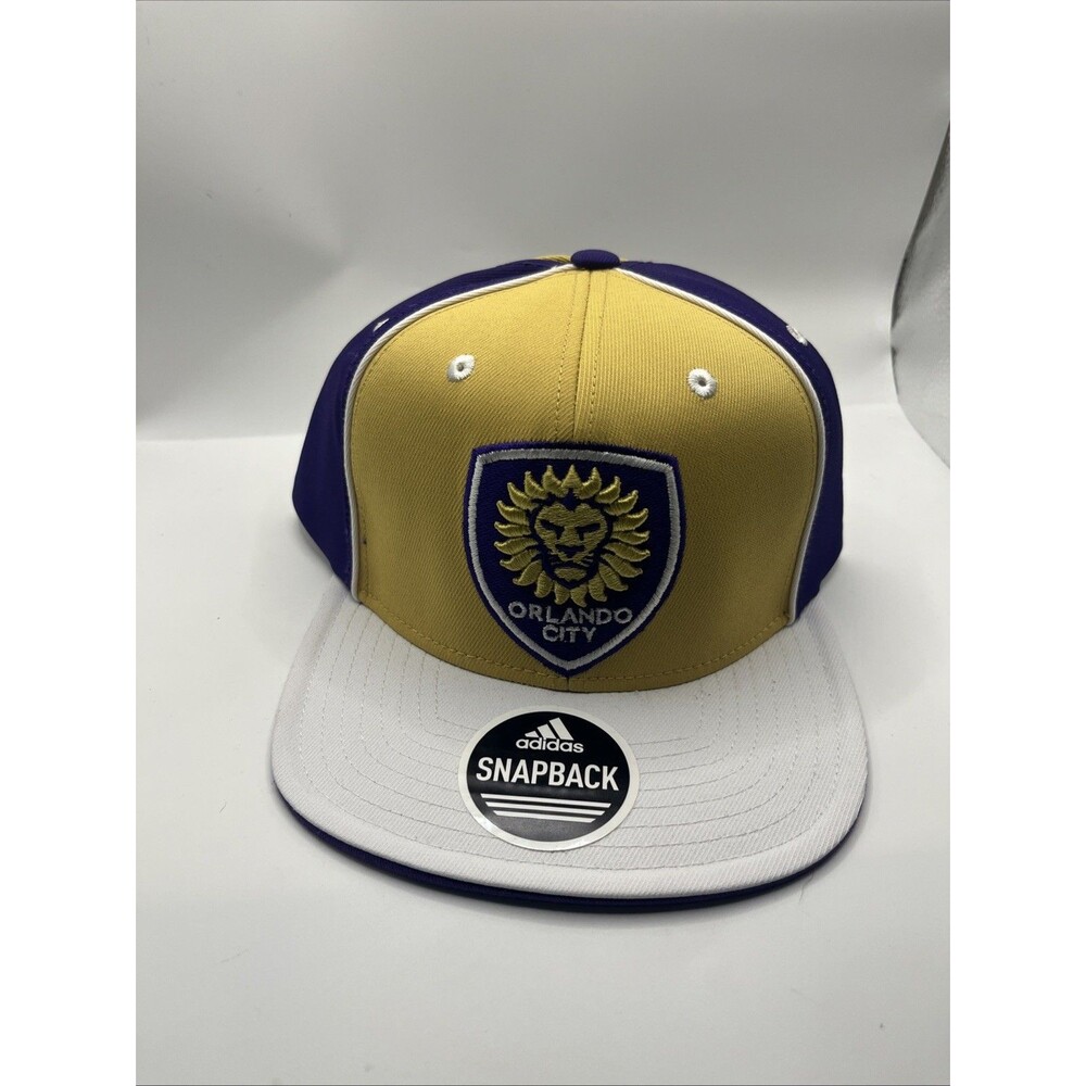 Orlando City SC Adidas Team Colored Structured Flat Bill Snapback Hat, New!